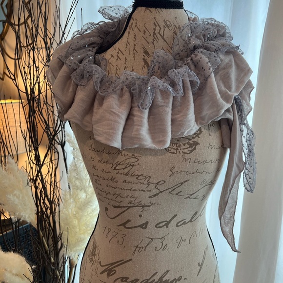 Ruffled Sequined Scarf - Picture 7 of 10